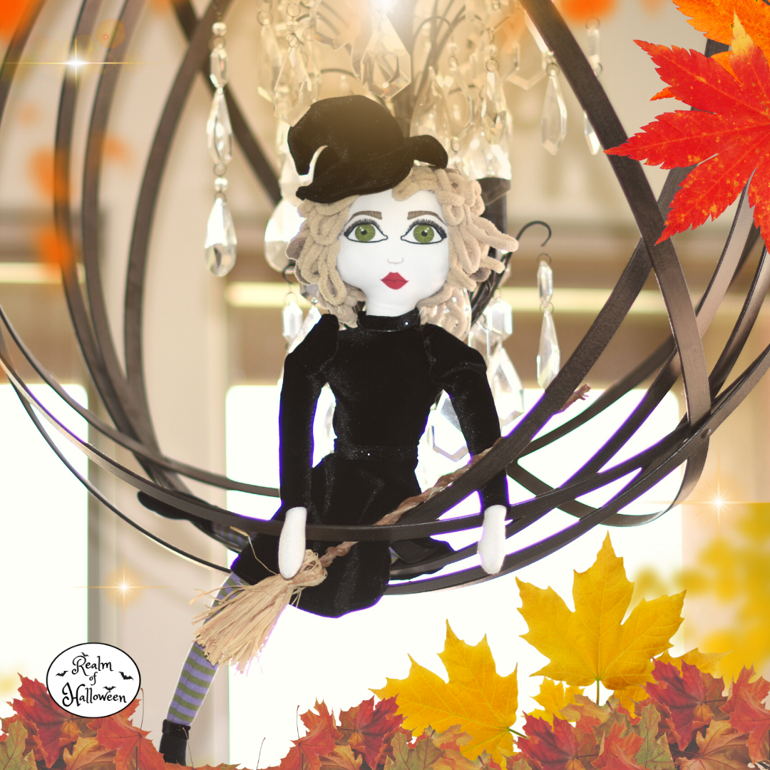 luxury heirloom handmade halloween witch doll
