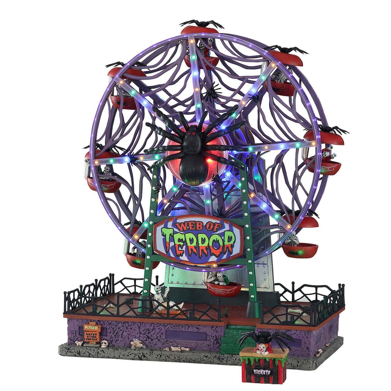 Lemax Web of Terror Ferris Wheel, with 4.5V Adaptor #14823