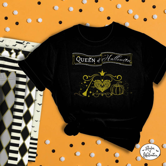 Queen of Halloween Black Children's T-Shirt