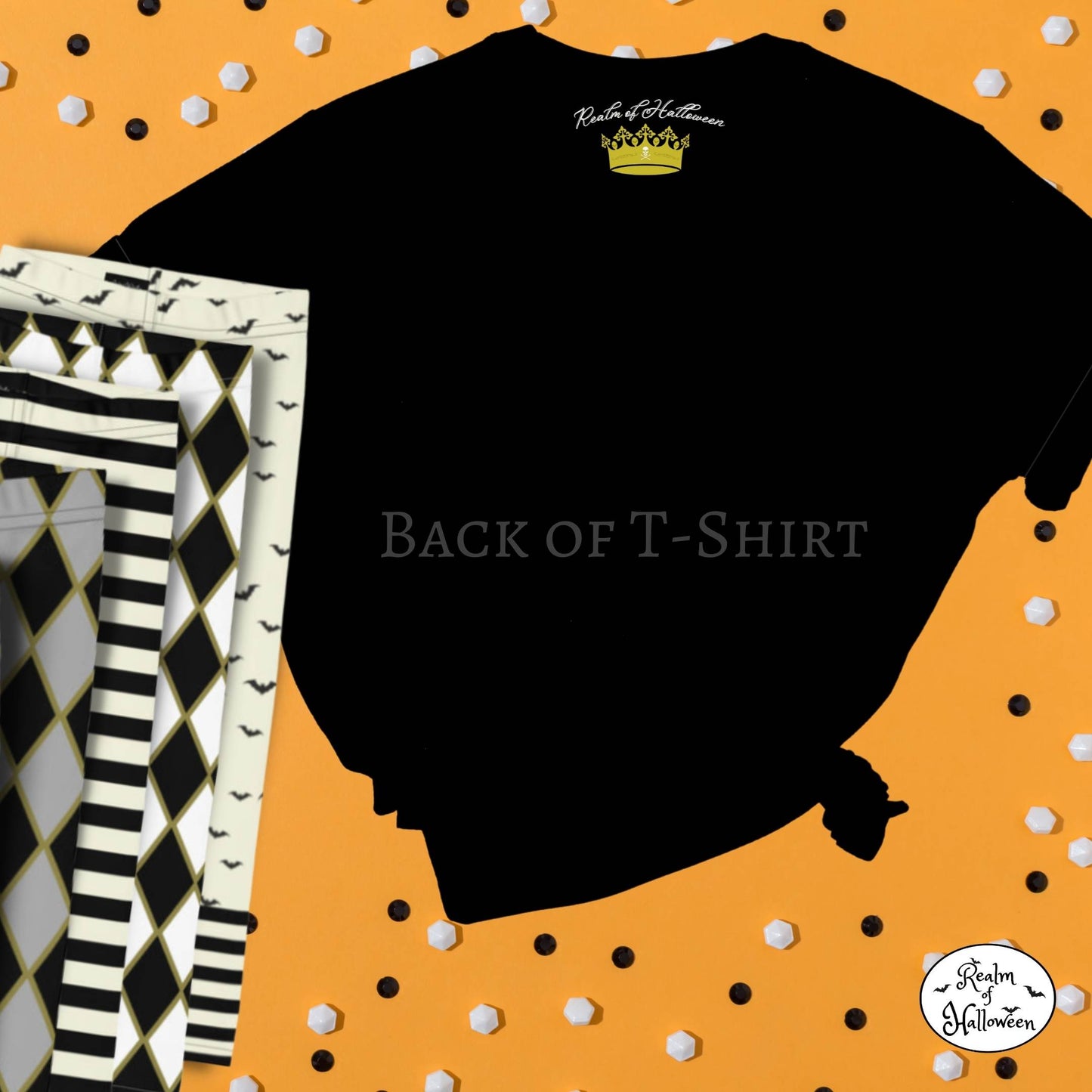 Queen of Halloween YOUTH SIZE Black T-Shirt, from the Realm of Halloween