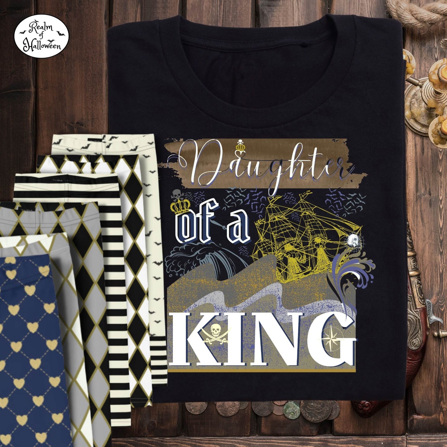"Daughter of a King Graphic-Print YOUTH Size Black T-Shirt, from The Journey Is The Treasure "