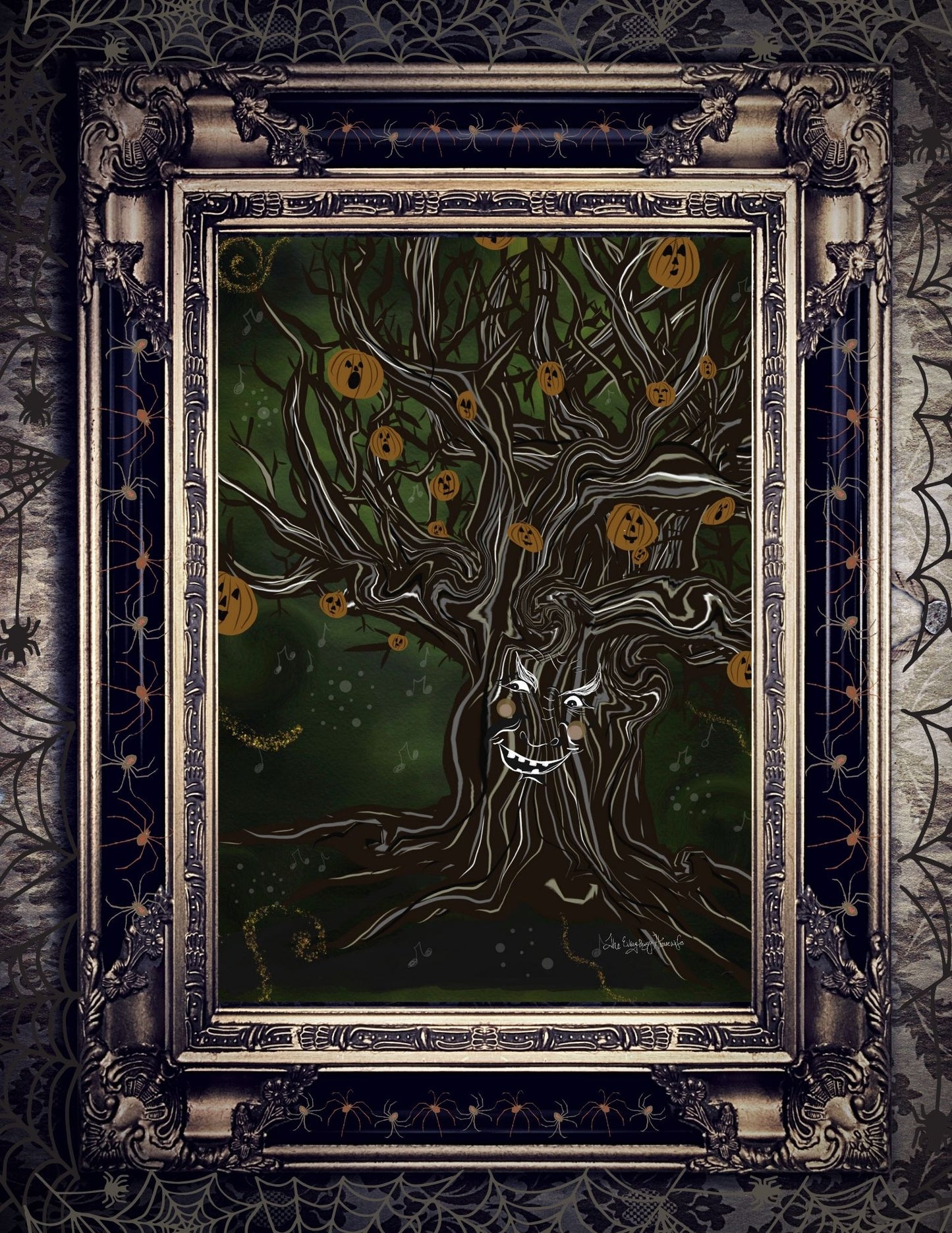 jack-o-lantern tree halloween art lord of halloween