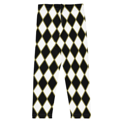 Harlequin, Black, White, and Caramel Children’s Leggings, from the Already Royal Collection