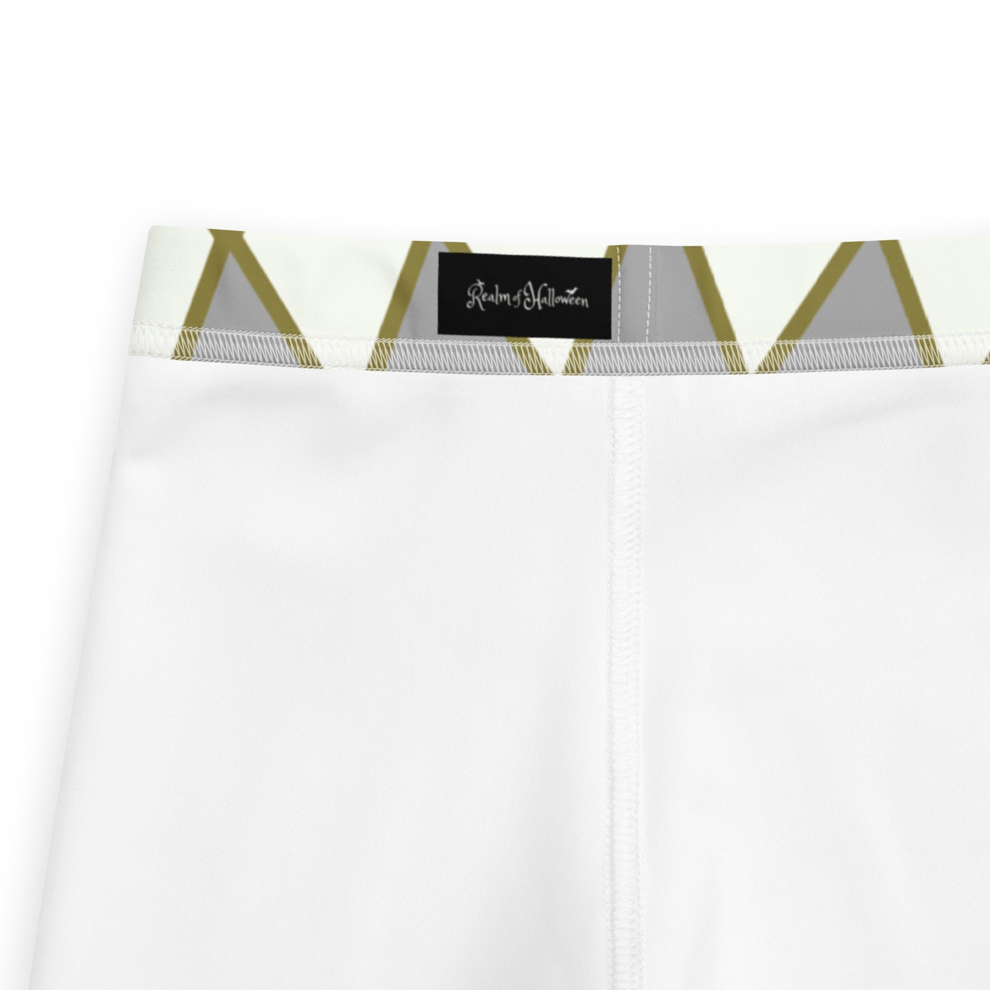 Harlequin, Cream, Grey, and Caramel Children’s Leggings, from the Already Royal Collection