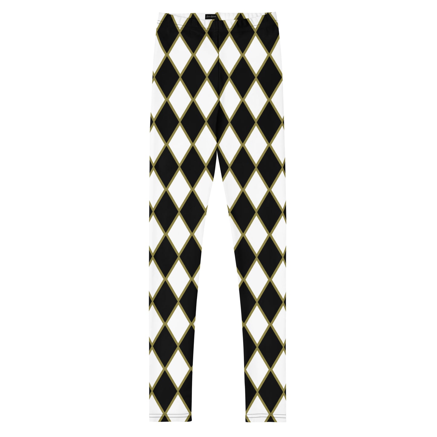 black white and bronze harlequin leggings halloween
