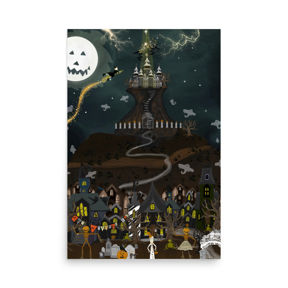 halloween art kids oversized realm of halloween spooky castle