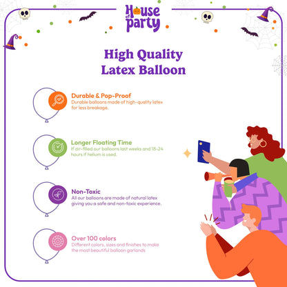 HOUSE OF PARTY Halloween Balloon Arch Kit 86 Pcs - 18/12/10/5 Inch Pink and Purple Halloween Balloon Garland Kit with 30" Witch Foil Balloon & PVC Bats for Halloween Balloons Decorations