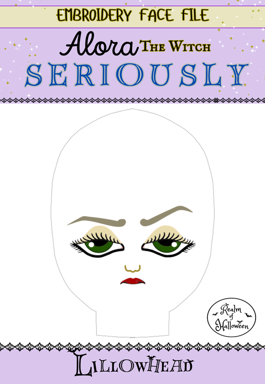 SERIOUSLY:  Alora Emotion Face Embroidery File