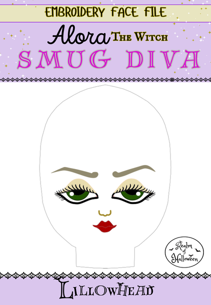 SMUG DIVA:  Alora Emotion Face Embroidery File