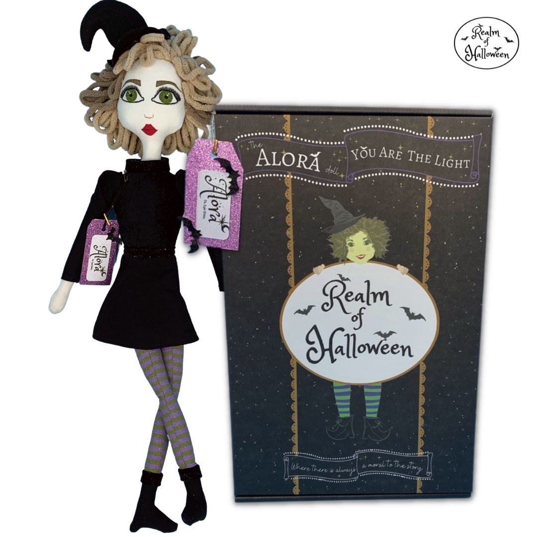 Alora Witch Halloween Doll, Realm Children's Book Series