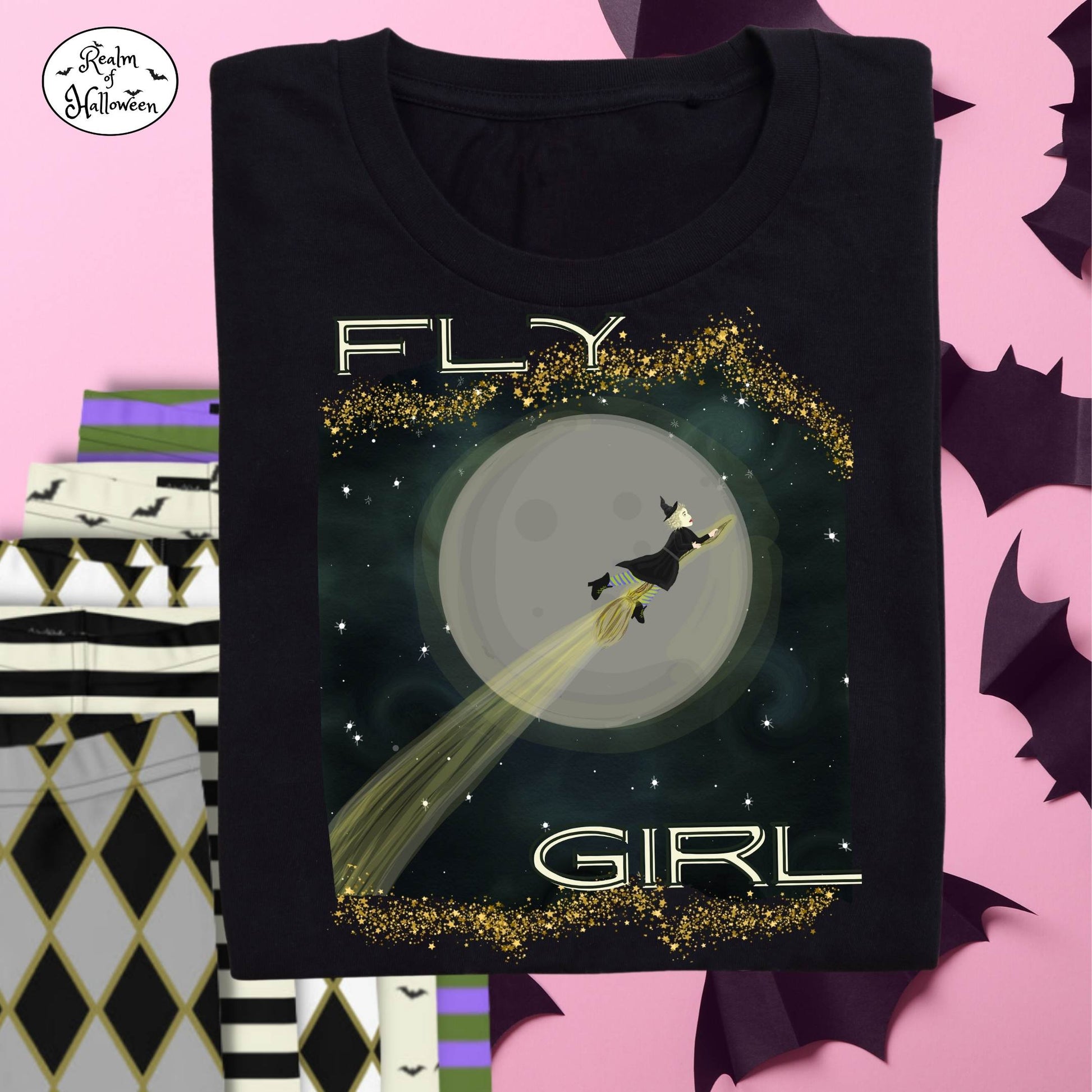Fly Girl Witch Halloween T-Shirt