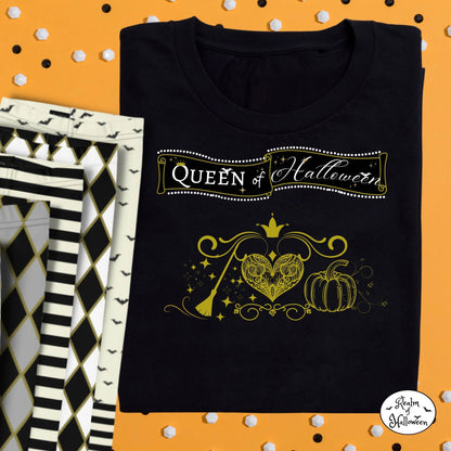 Queen of Halloween YOUTH SIZE Black T-Shirt, from the Realm of Halloween