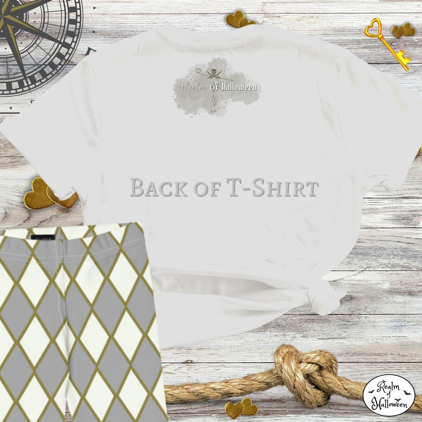 Heart of Gold Graphic White YOUTH SIZE T-Shirt Beige Dye Pattern, from The Journey Is The Treasure Collection