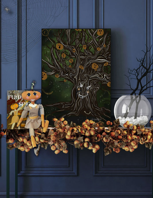 jack-o-lantern tree halloween art lord of halloween
