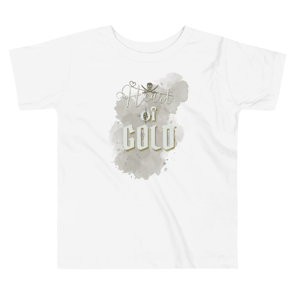 Heart of Gold Graphic White Children’s Size T-Shirt Beige Dye Pattern, from The Journey Is The Treasure Collection